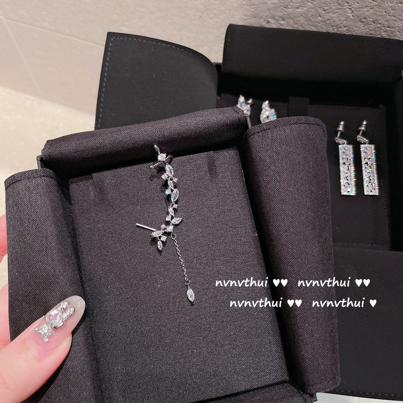 Wholesale Plated 18K Pearl Tassel Earrings Zircon