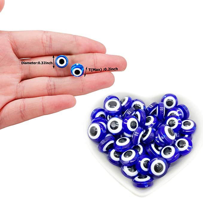 Venta al por mayor 200 unids/pack 8 MM 10 MM cuentas de resina de ojo de diablo