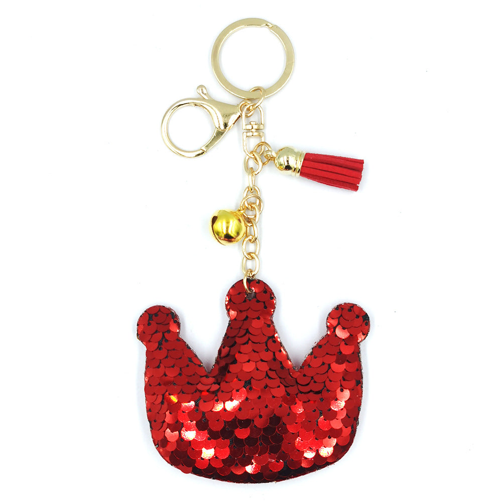 Wholesale Sequin Crown Metal Keychains