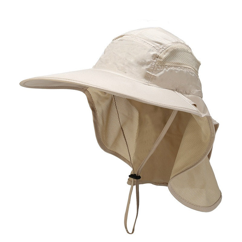 Wholesale Polyester Double-layer Mesh Shawl Sunscreen Hat