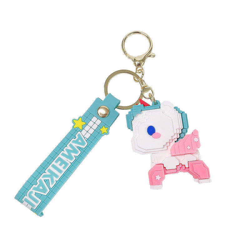 Venta al por mayor Llavero de unicornio de dibujos animados de PVC
