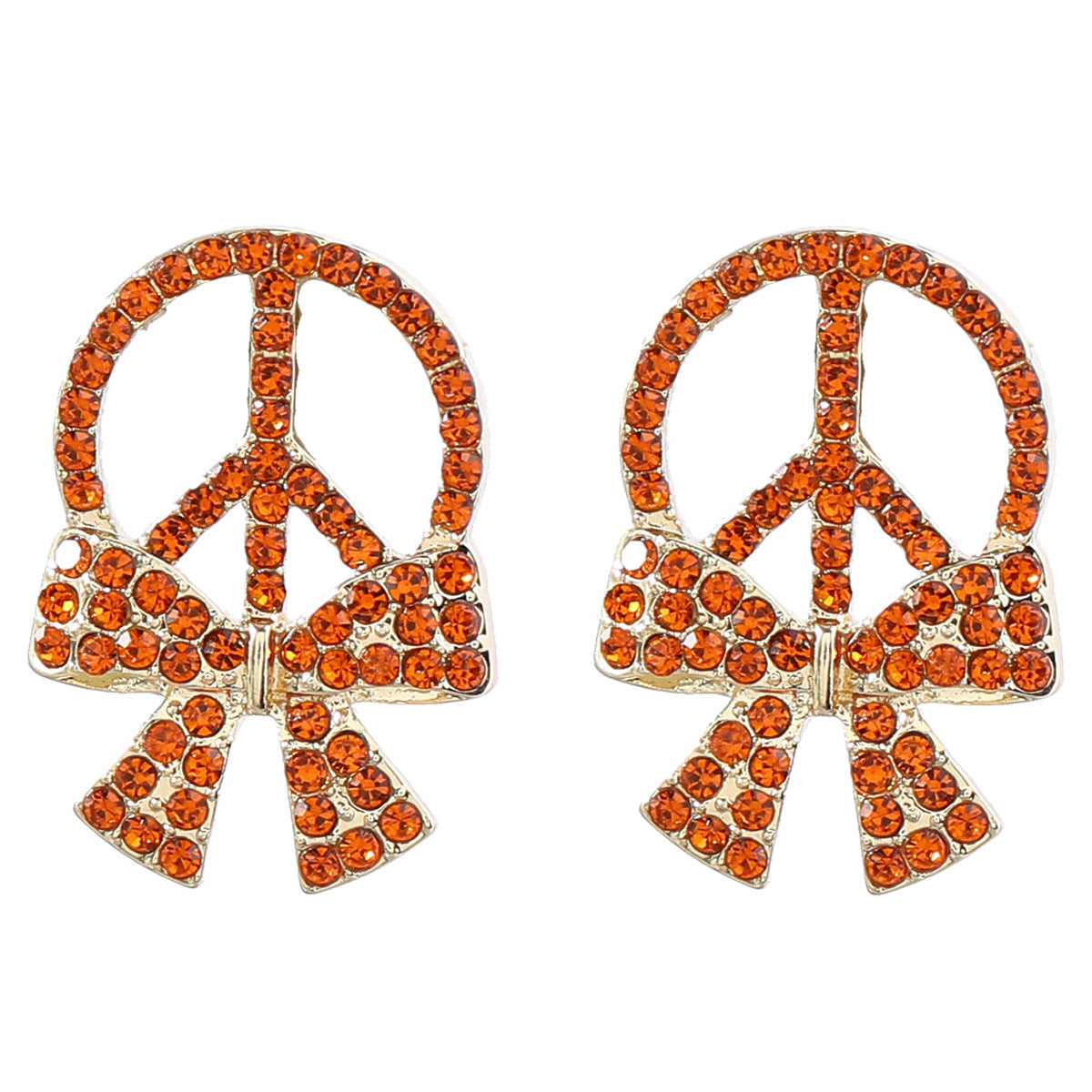 Wholesale Bowknot Vintage Diamond Alloy Earrings