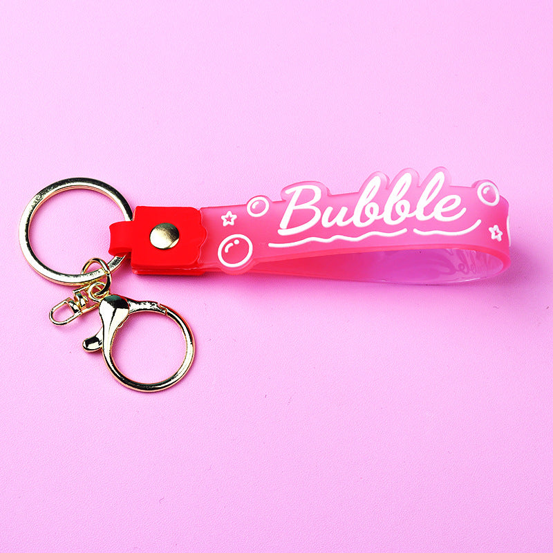 Wholesale Candy Color Lanyard PVC Keychains