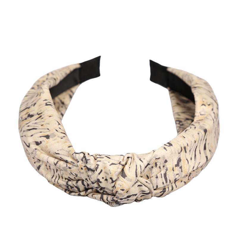 Diademas anudadas cruzadas de ala ancha de leopardo manchado al por mayor