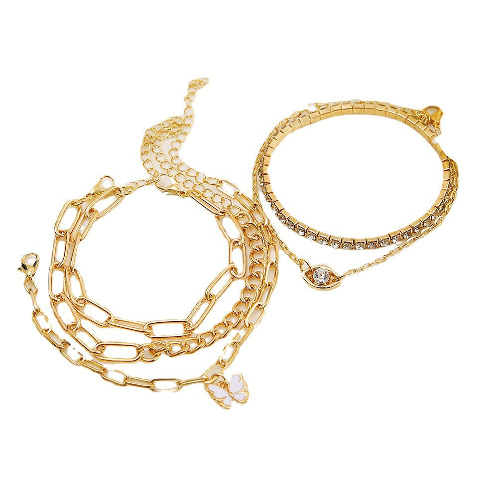 Pulsera De Aleación De Diamante De Mariposa al por mayor