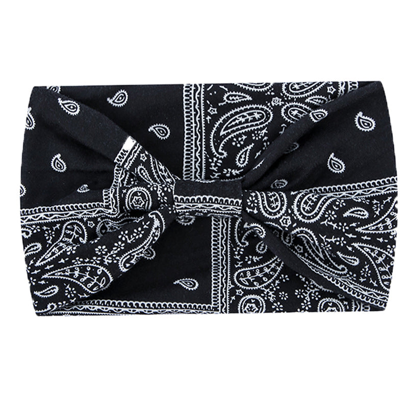 Wholesale Bohemian Print Solid Color Fabric Headband
