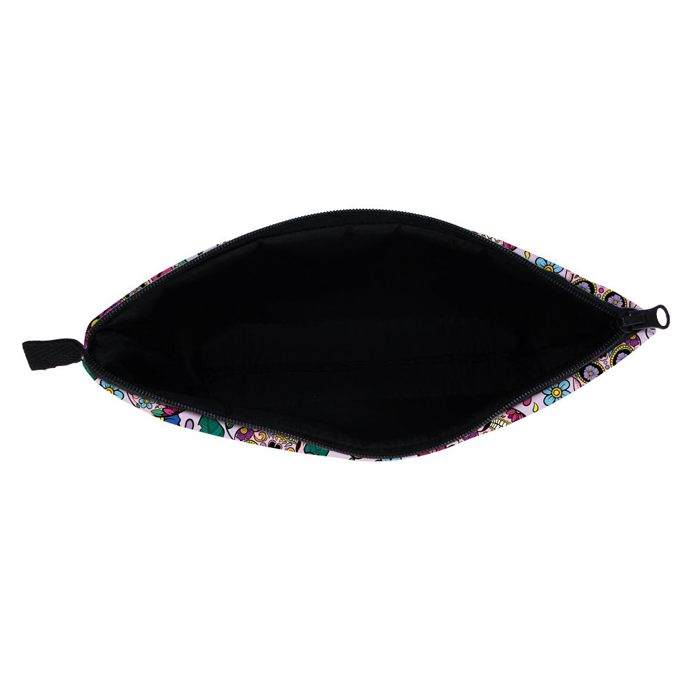 Wholesale Polyester Printing Skull Makeup Storage Bag