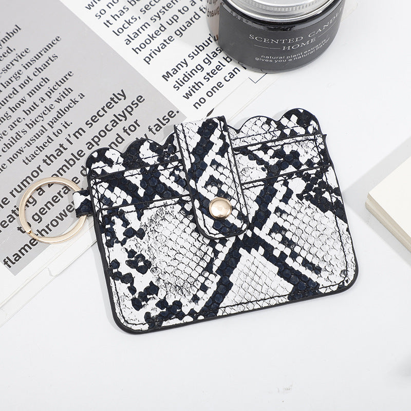 Llavero de la tarjeta de patrón de serpiente de cuerda al por mayor