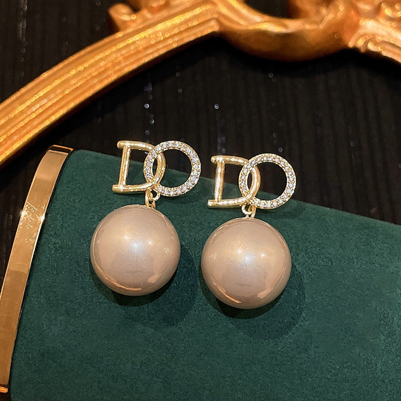 Wholesale 925 Silver Pin Vintage Earrings Pearl