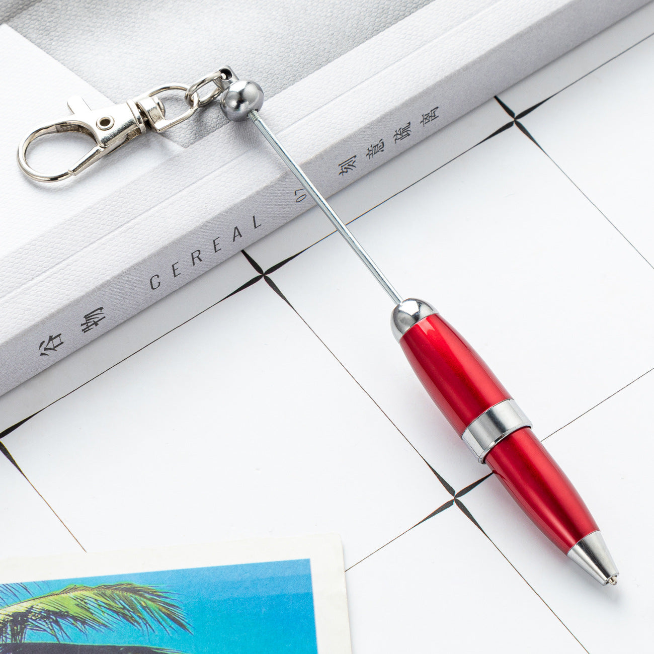 Wholesale 11.9cm Beadable Pens Portable Mini Pen Metal Pen DIY Keychain Bar