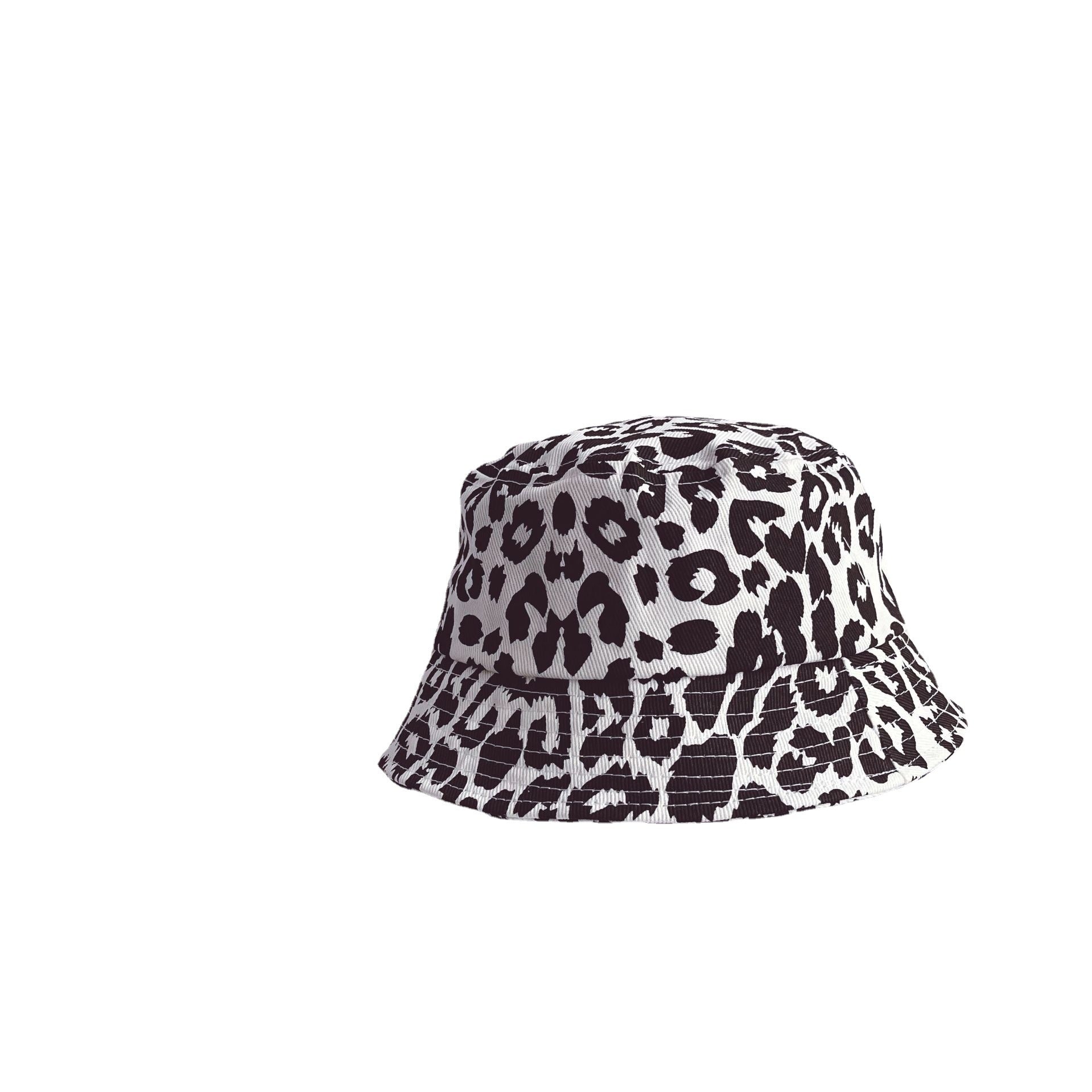 Wholesale Kids Personalized Stripe Leopard Print Cotton Bucket Hat