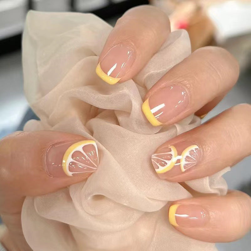 Manicura Francesa De Plástico Amarillo Limón al por mayor