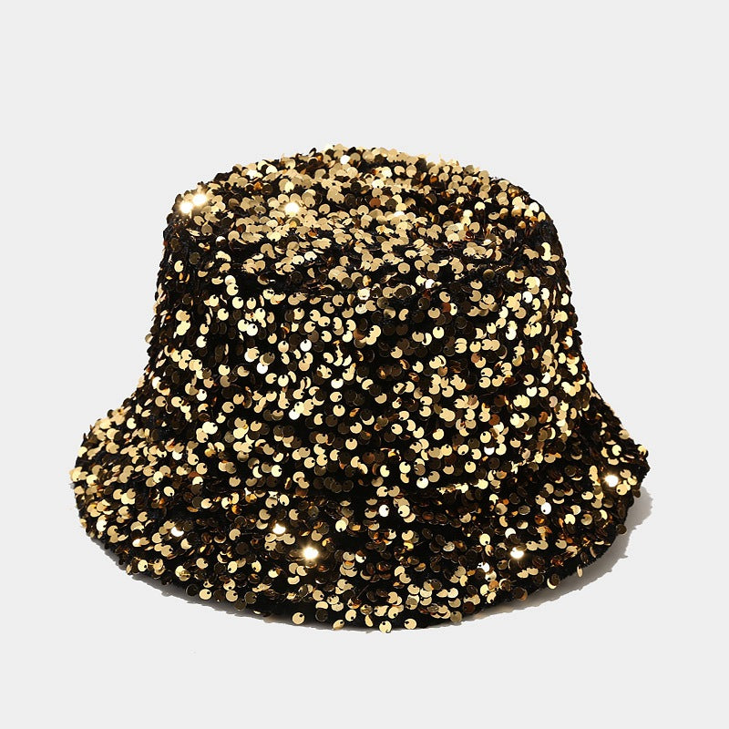 Wholesale Cotton Polyester Sequin Leopard Pattern Bucket Hat