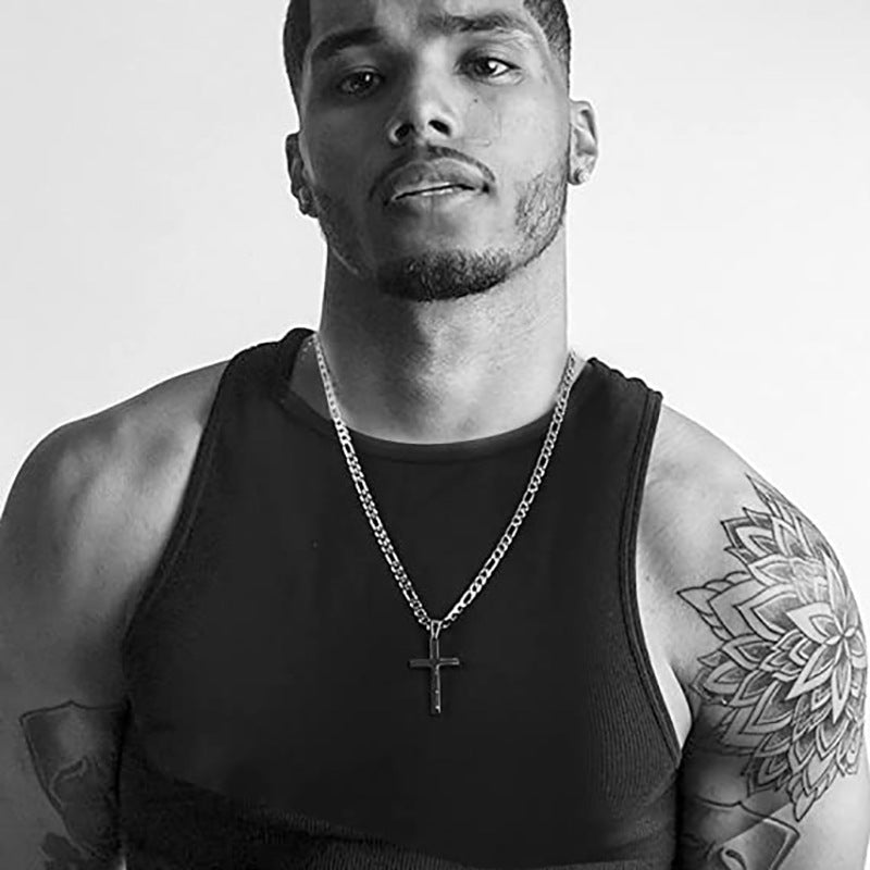 Collares Cruzados De Cadena Cubana De Acero Inoxidable al por mayor