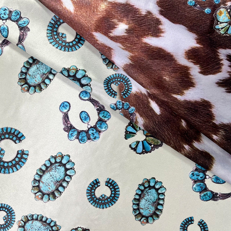 Wholesale Printed Cow Patterned Western Scarves