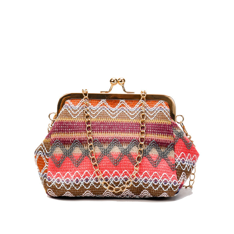 Wholesale PU Straw Seashell Shoulder Bag