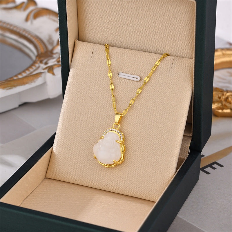 Wholesale Titanium Steel Fast Color White Necklaces