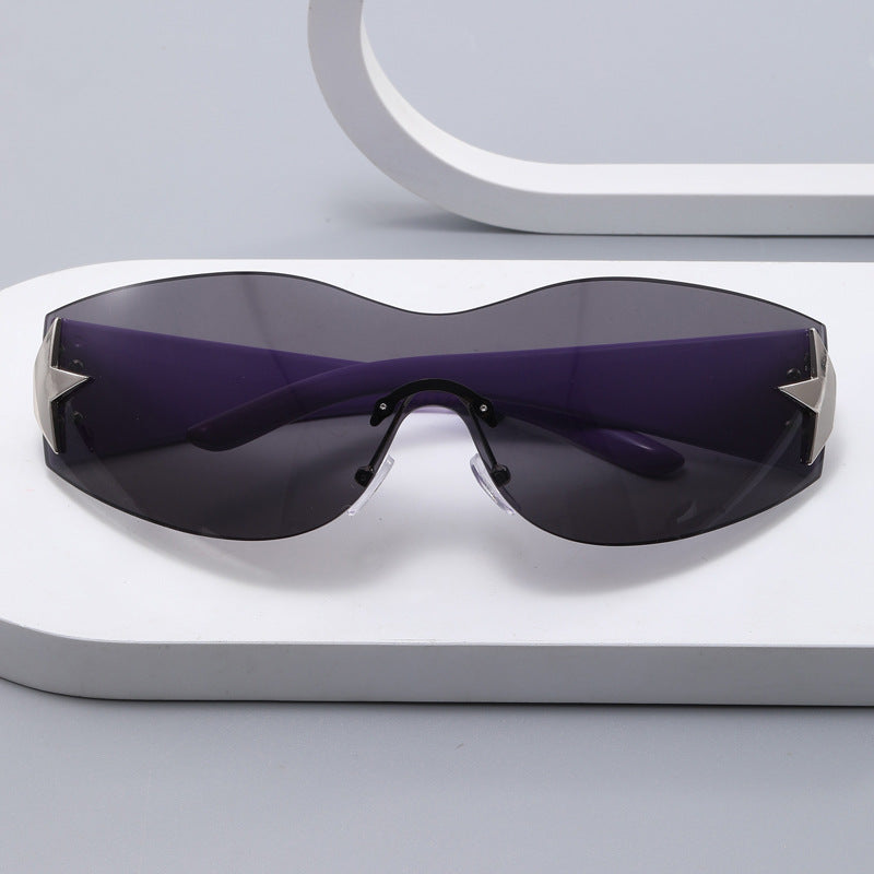 Wholesale PC All-in-one Frameless Five-pointed Star Sunglasses