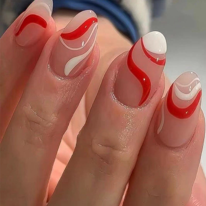 Línea de plástico de plástico y blanco al por mayor con manicura