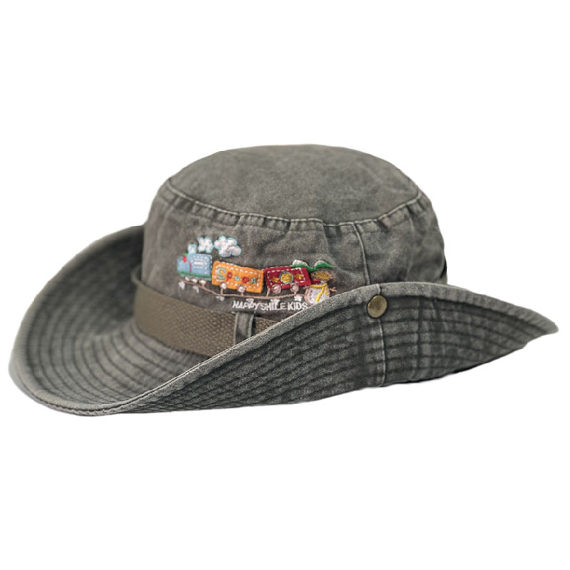 Wholesale Acrylic Embroidery Washed Distressed Cowboy Hat