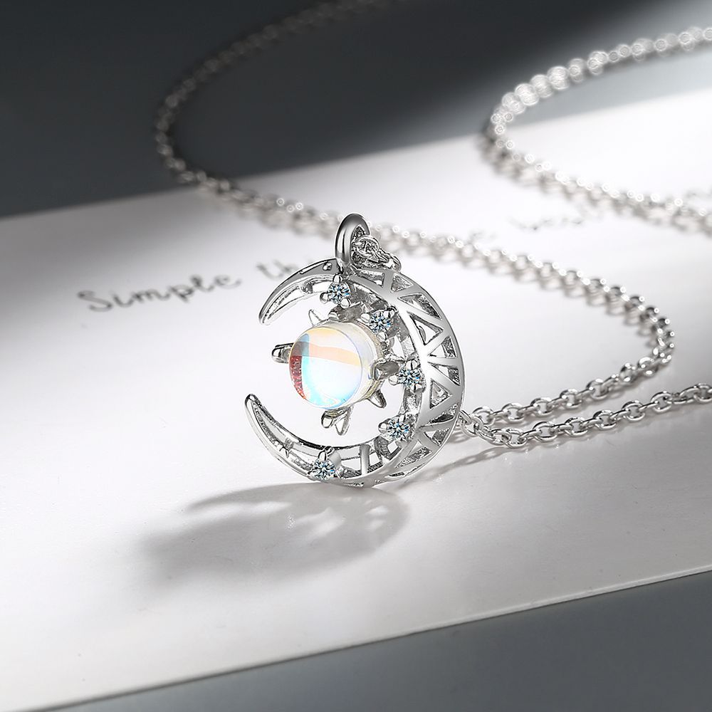 Wholesale Alloy Star Moon Necklace