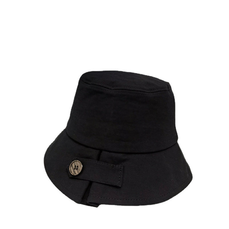 Wholesale Cotton Button Ruffle Bucket Hat