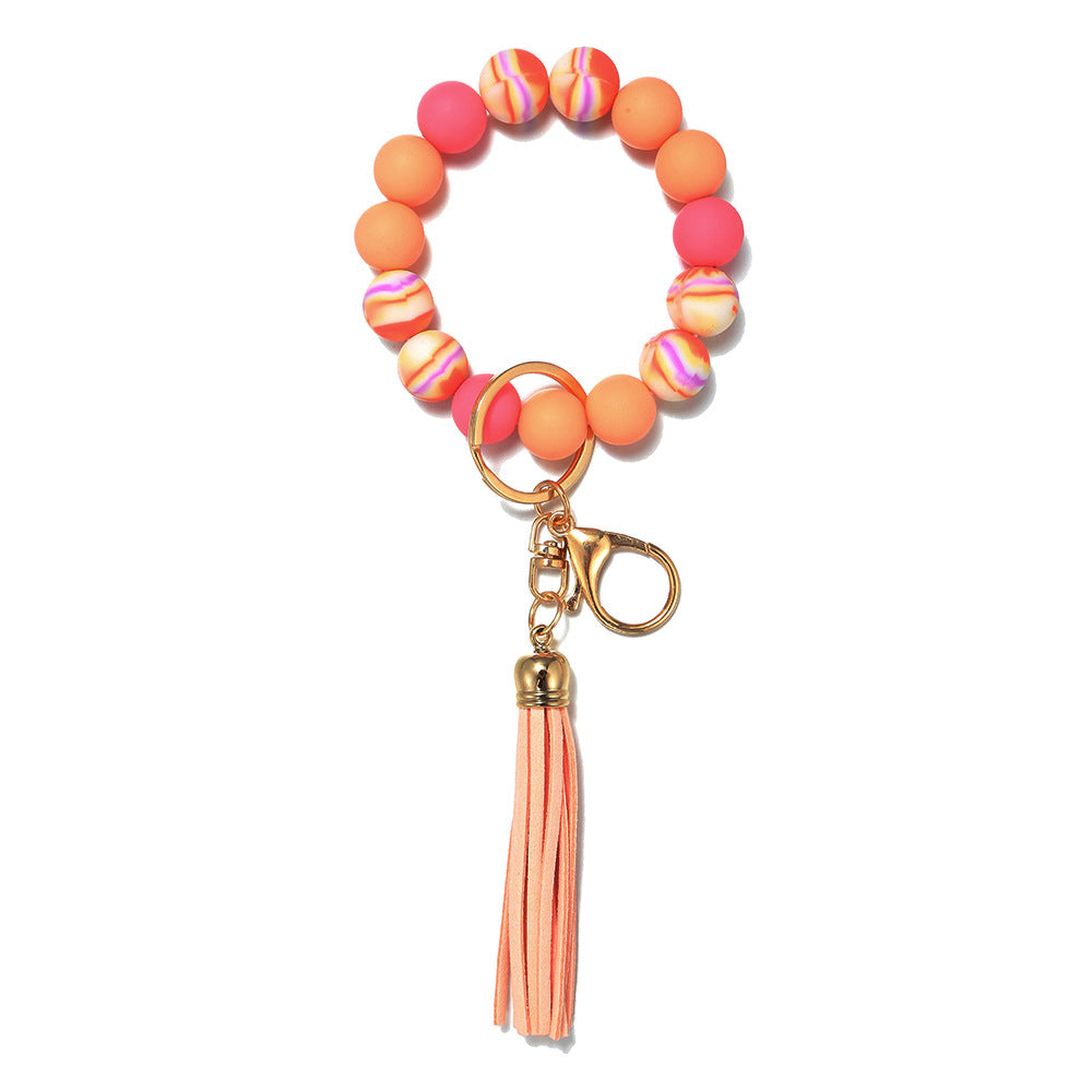 Wholesale Candy Color Bracelet Silicone Keychain