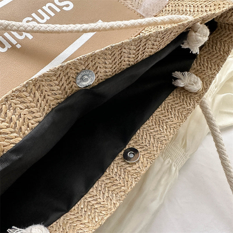 Bolsos de hombro tejidos de paja al por mayor