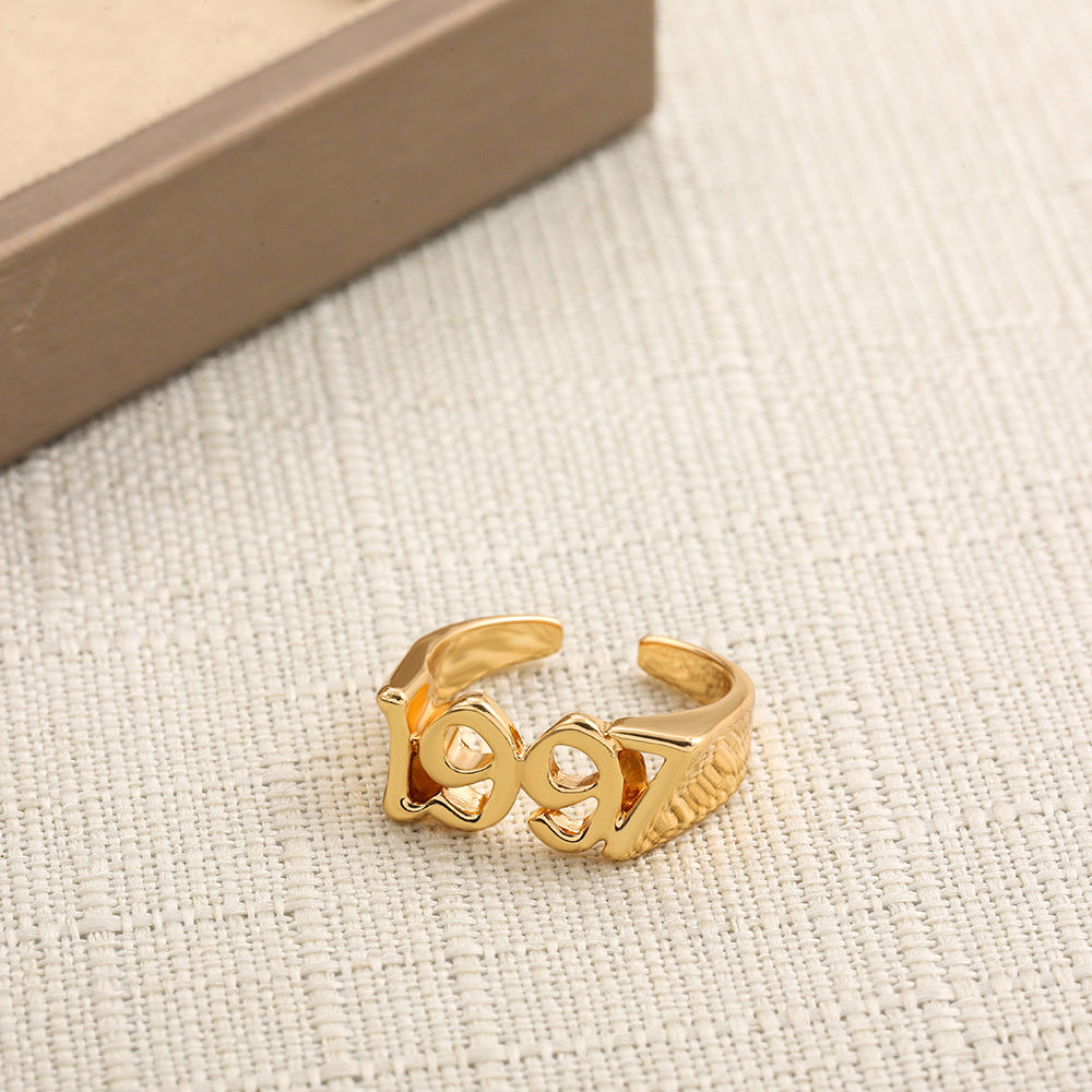 Wholesale Digital Year Alloy Rings