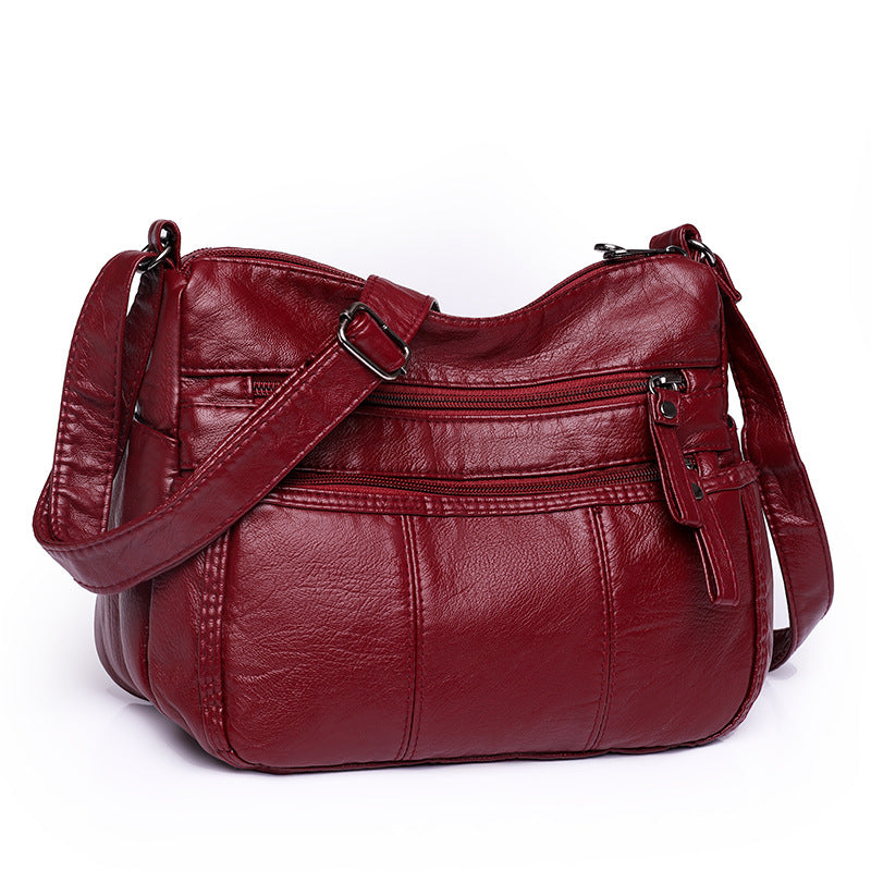 Wholesale Large Capacity PU Soft Leather Texture Crossbody Bags