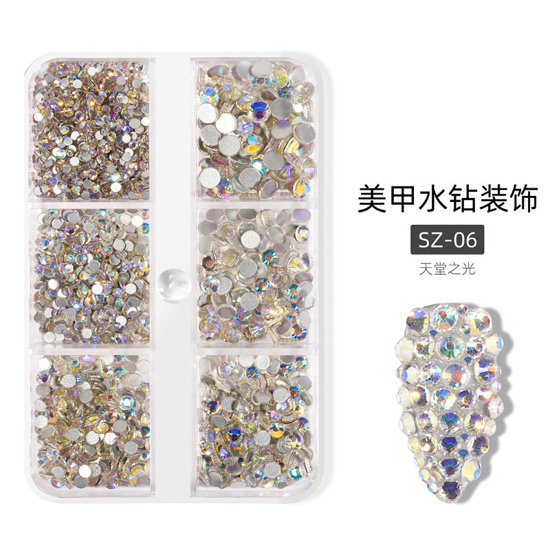 Wholesale Pearl 16-pack Nail Rhinestone Jewelry
