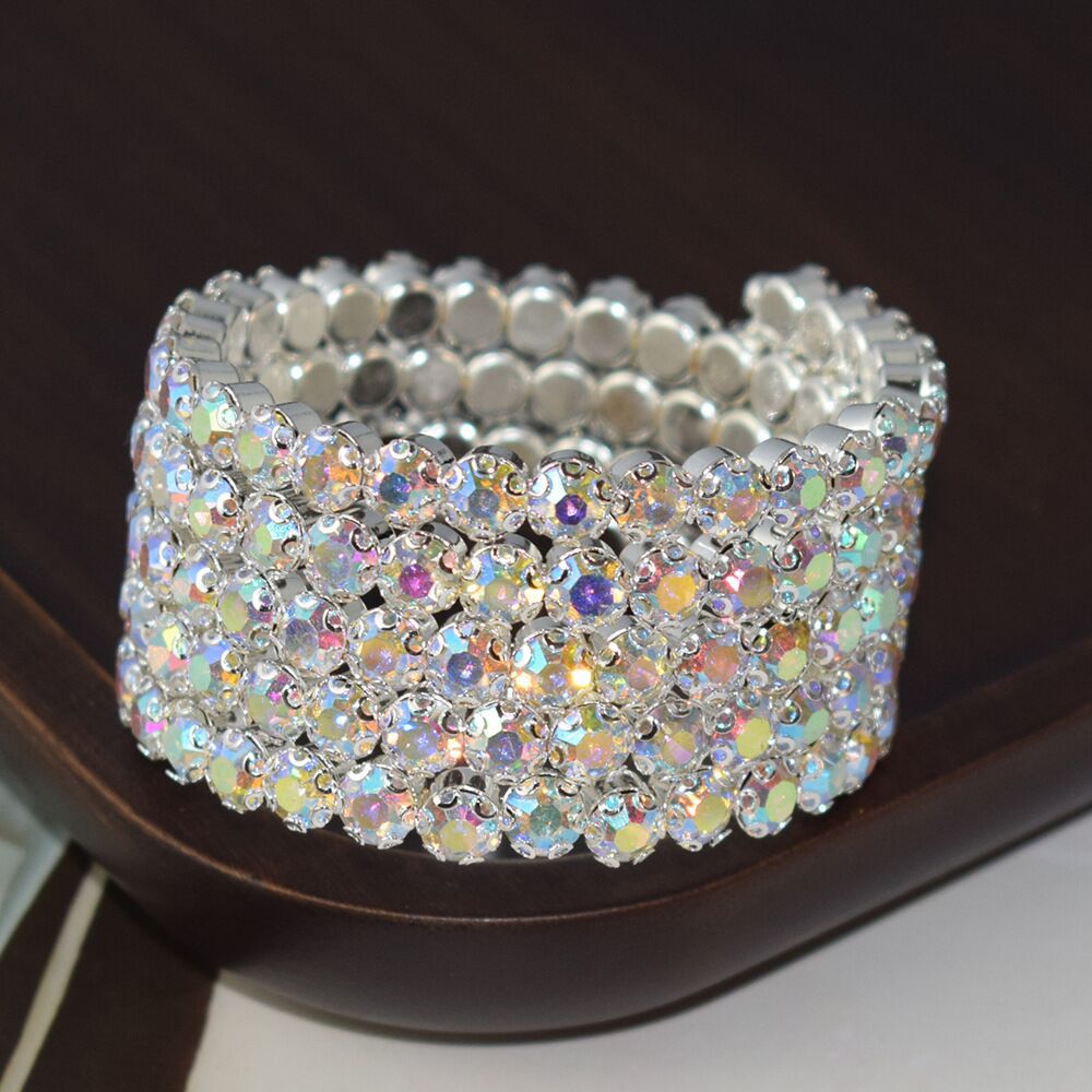 Wholesale Rhinestone Layered Bracelet Set