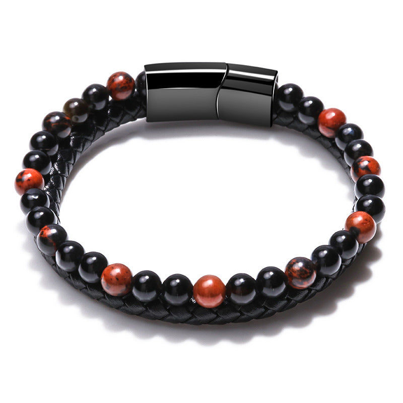 Wholesale Volcanic Natural Stone Tiger Eye Beads Bracelet