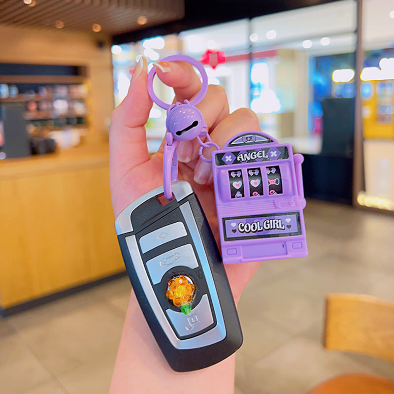 Llavero de la consola de juego rockero de goma suave al por mayor