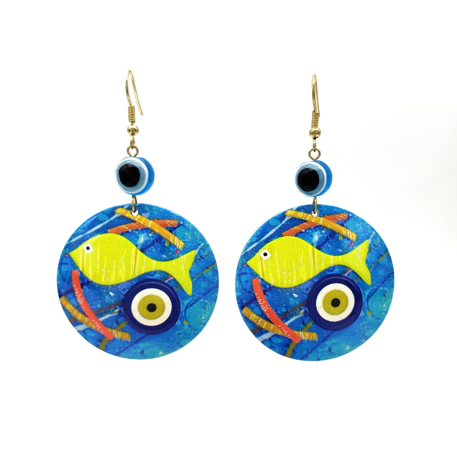 Wholesale Jewelry Devil Eyes Bohemian Acrylic Earrings 6pcs