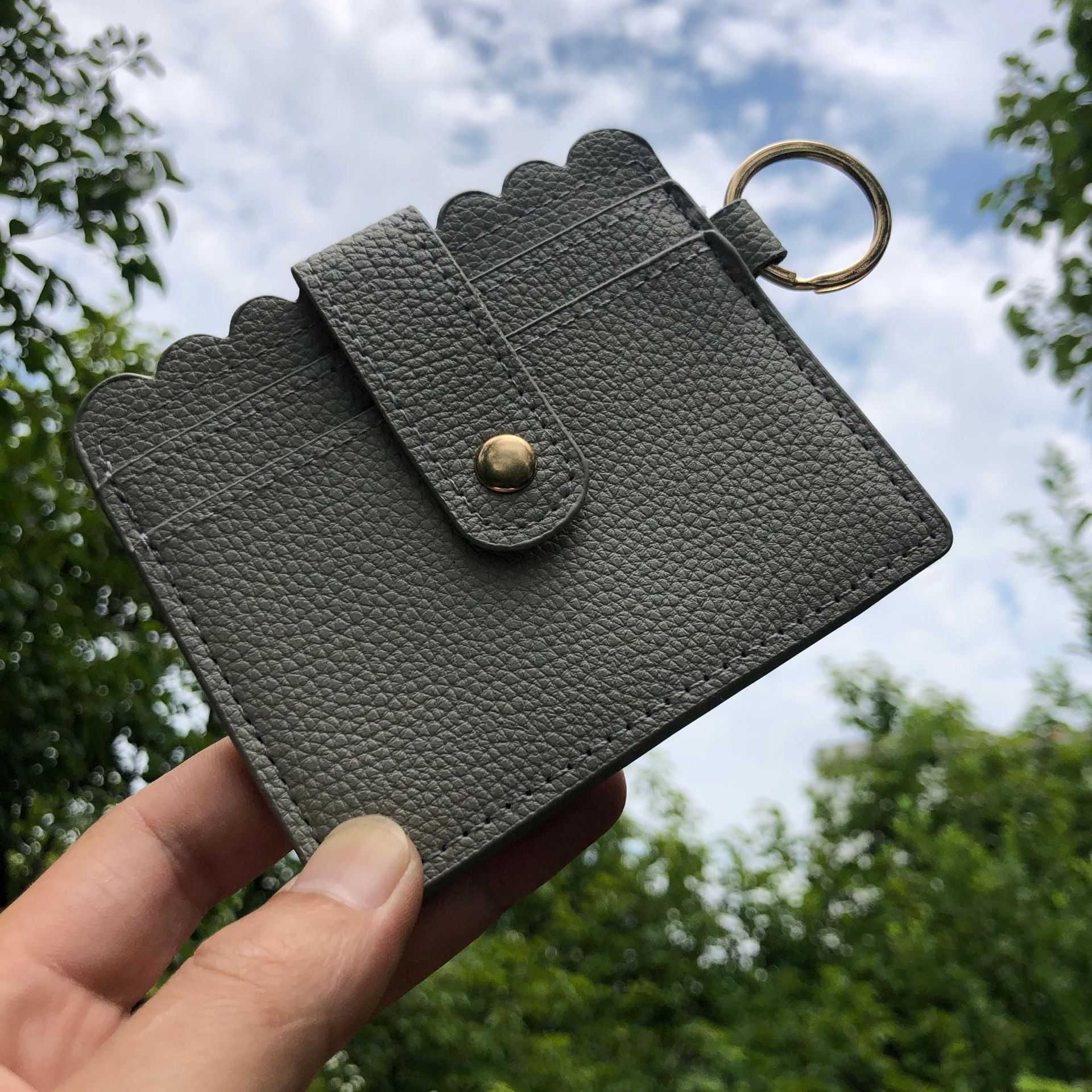 Venta al por mayor Llavero del titular de la tarjeta de la PU