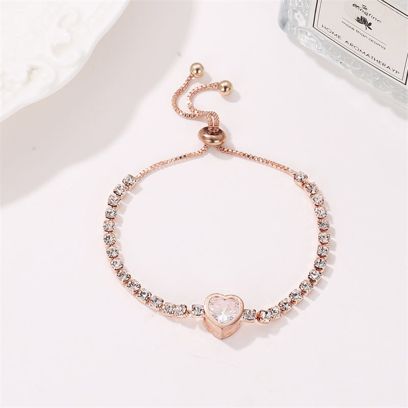 Wholesale Love Heart Vintage Pearl Alloy Bracelet