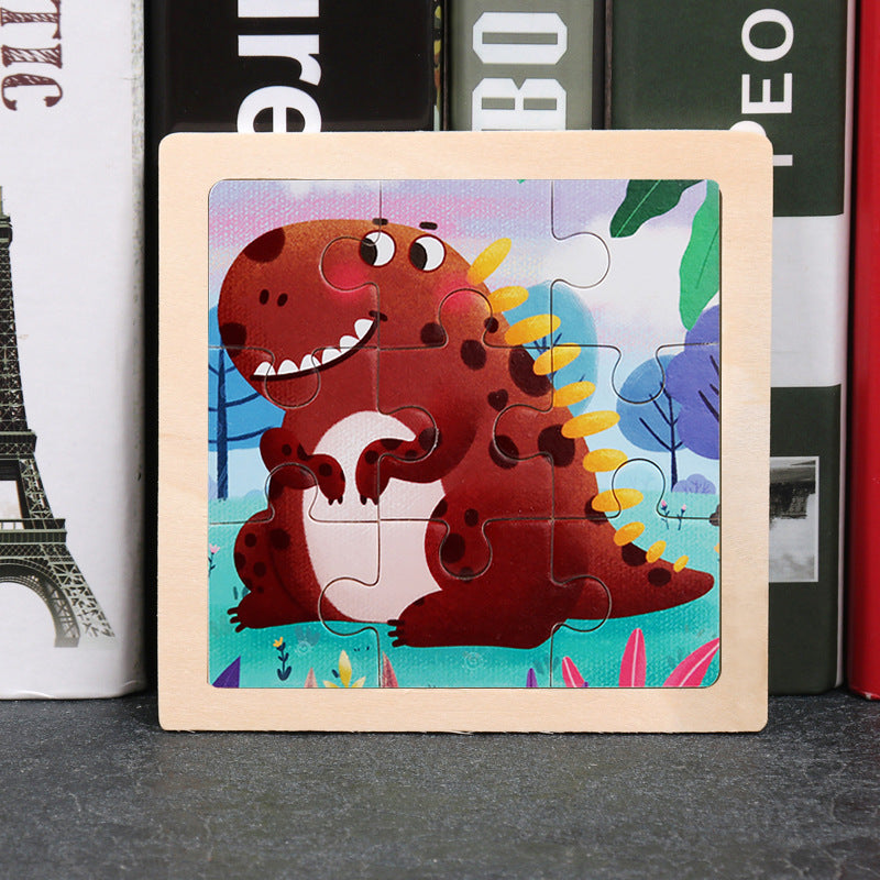 Wholesale Cartoon Animal Jigsaw Puzzle Wooden TOY