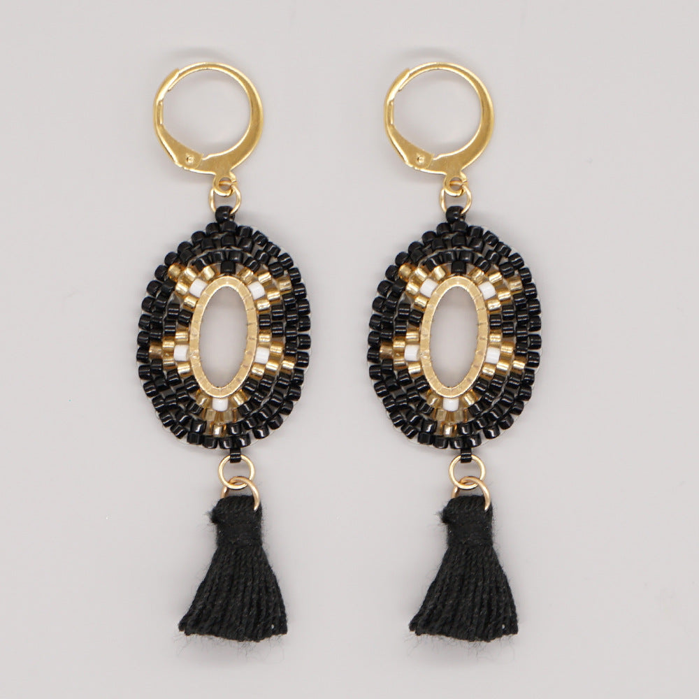 Wholesale Ethnic Style Tassel Beads Earrings