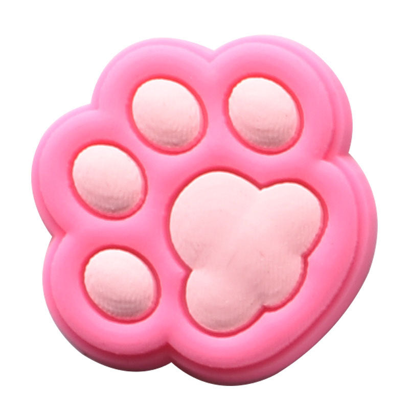 Wholesale 100 PCS PVC Cartoon Paw Print DIY Shoe Buckle
