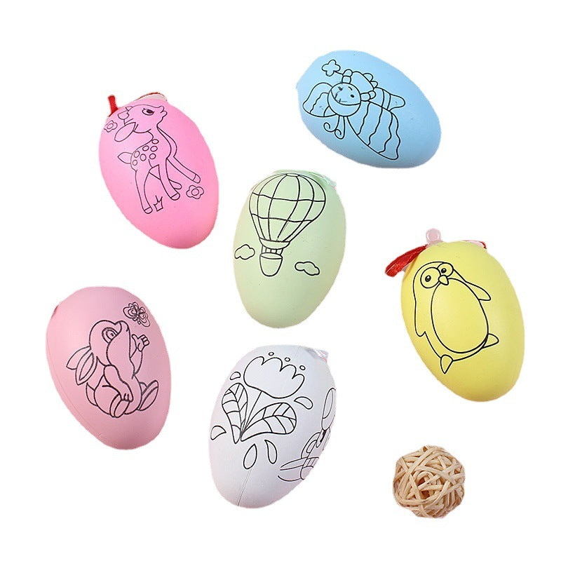 Wholesale Easter Plastic Eggs DIY Children's Graffiti Eggs