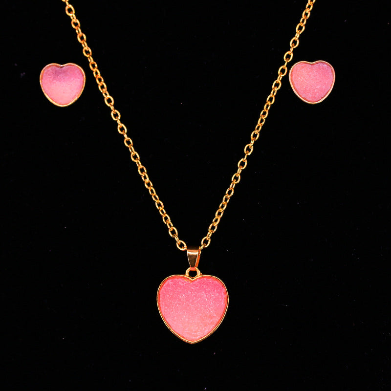 Venta al por mayor Candy Ombre Aleación Aretes Conjunto De Joyas