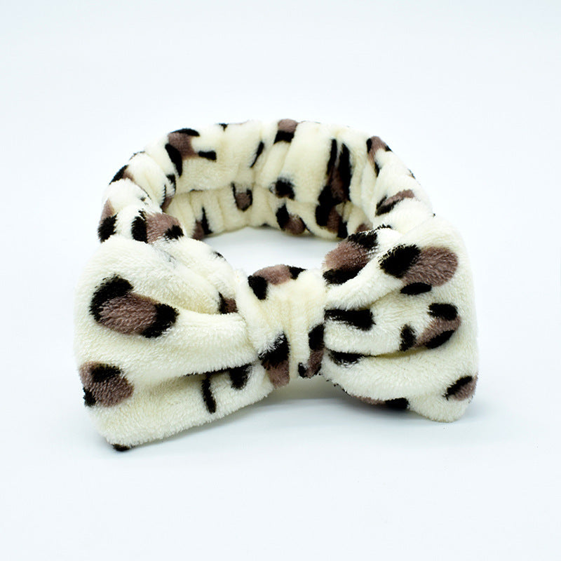 Wholesale Plush Leopard Fabric Headband
