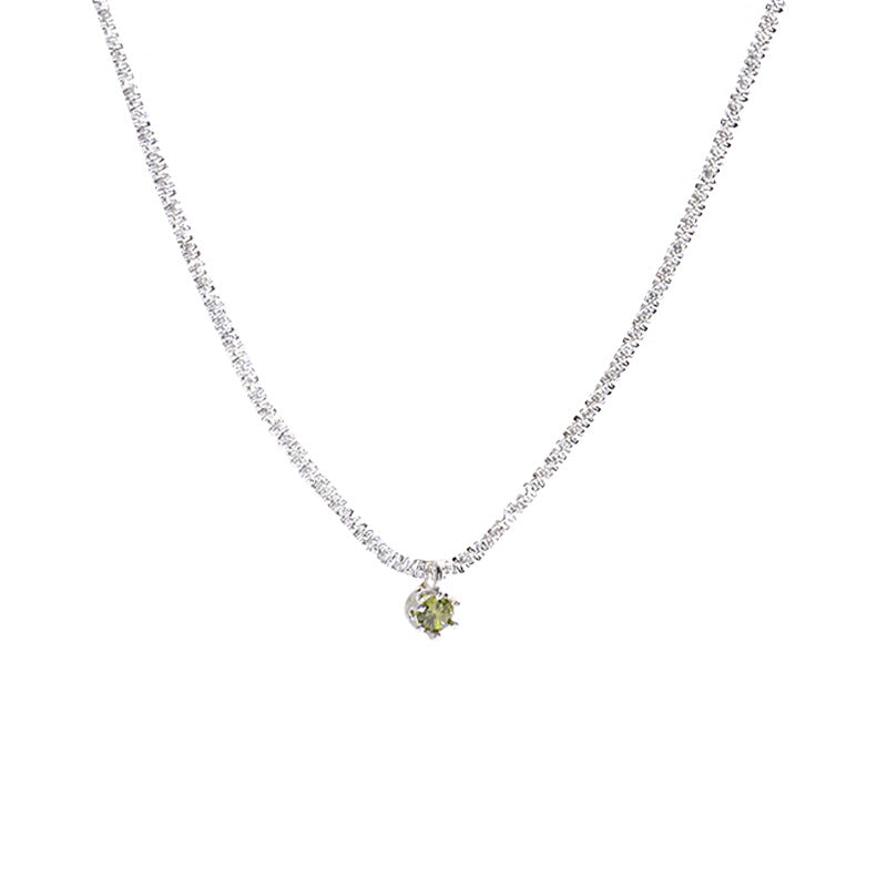 Wholesale Titanium Steel Double Buckle Design Necklace