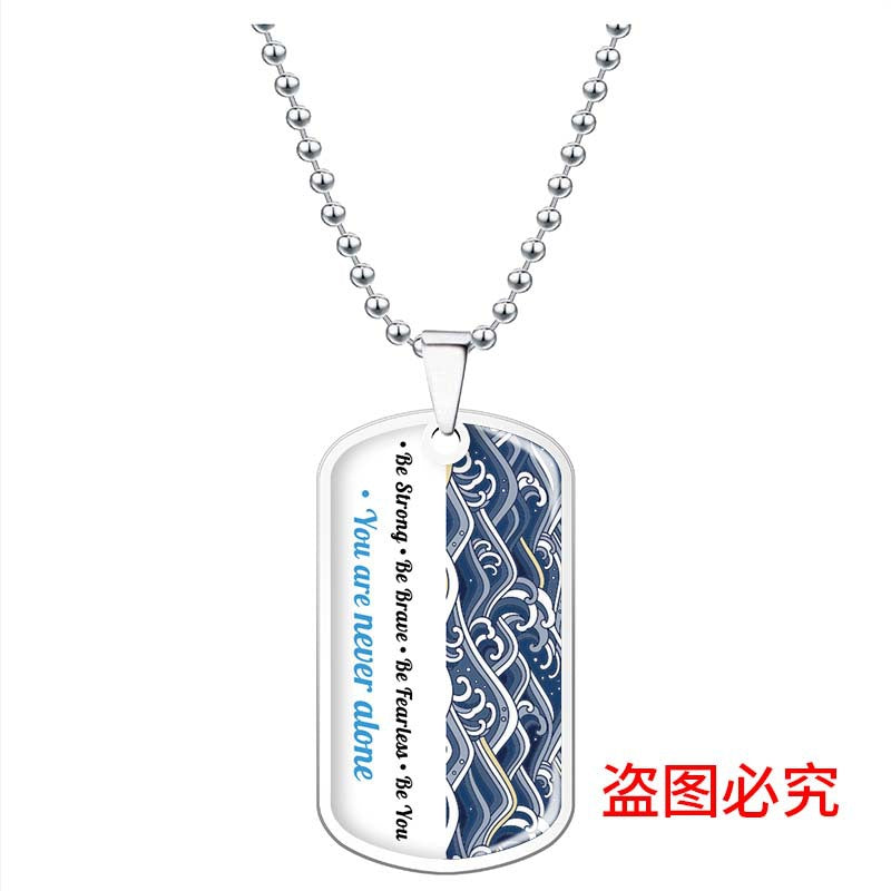 Wholesale Stainless Steel Color Printing Titanium Steel Necklaces