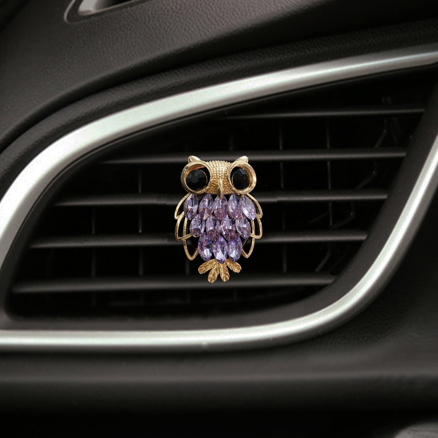 Wholesale Metal Rhinestone Owl Car Aroma Decoration Clip