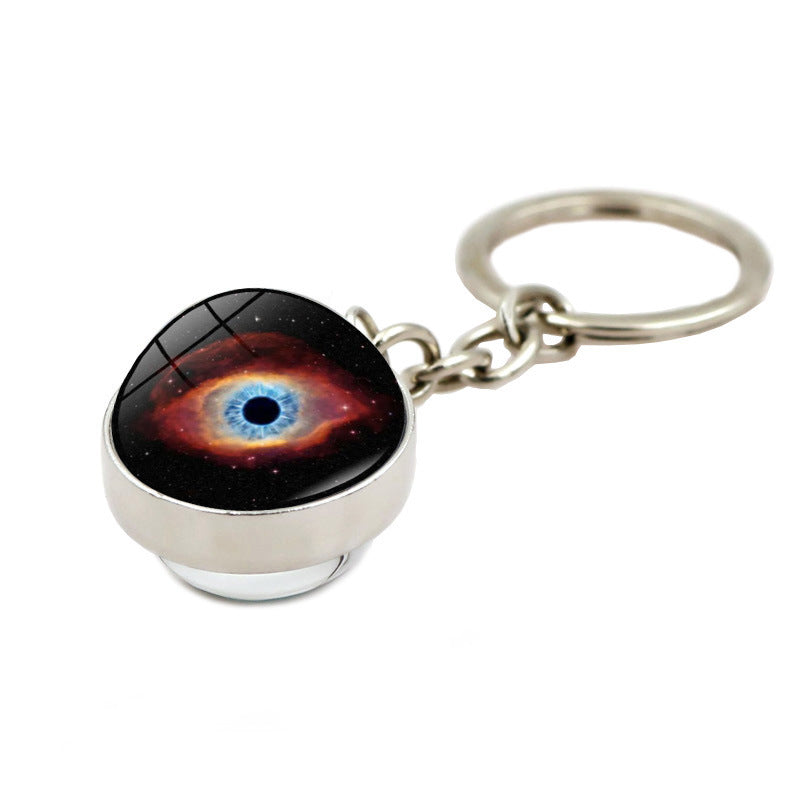 Llavero creativo al por mayor de la nebulosa de la galaxia del ojo de Dios de la aleación del cinc
