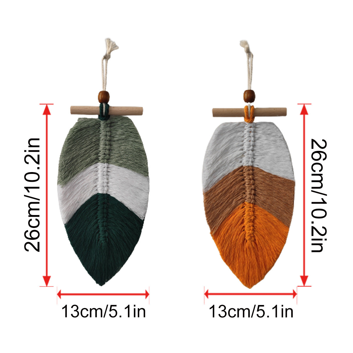 Wholesale Bohemian Yarn Woven Leaves Hanging Ornaments