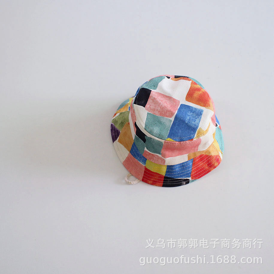 Wholesale Cotton Graffiti Geometric Fisherman Hat