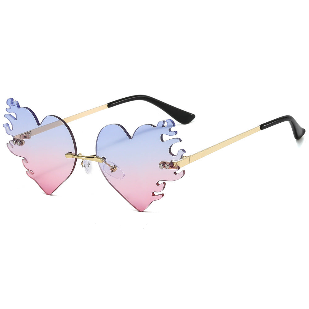 Wholesale Frameless Colorful Metal PC Sunglasses